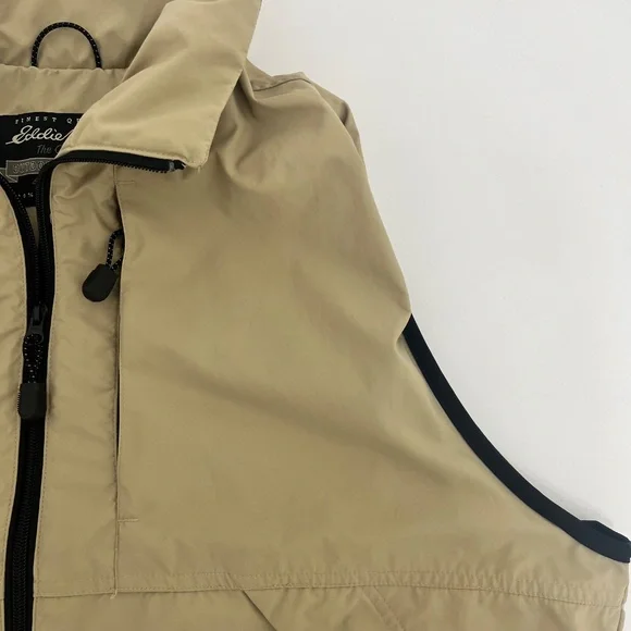 Eddie Bauer Mens Size L Tall Vest Kahki Tan Full Zip Outdoor Outfitter Full Zip‎ - Picture 4 of 16